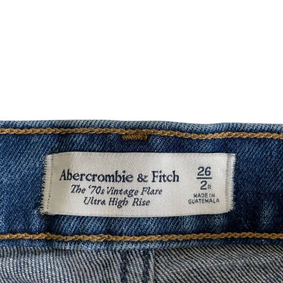 ABERCROMBIE & FITCH The 70s Vintage Flare Ultra High Rise Jeans 26 / 2 Reg Boho - Picture 9 of 12